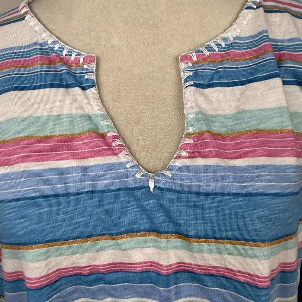 Tommy Bahama Pima Cotton Striped top size XL - Picture 8 of 12